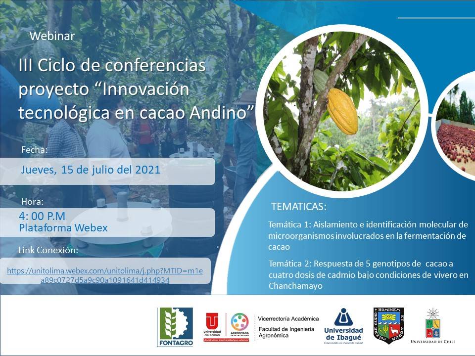 III cycle of conferences - project Technological innovation in Andean cacao