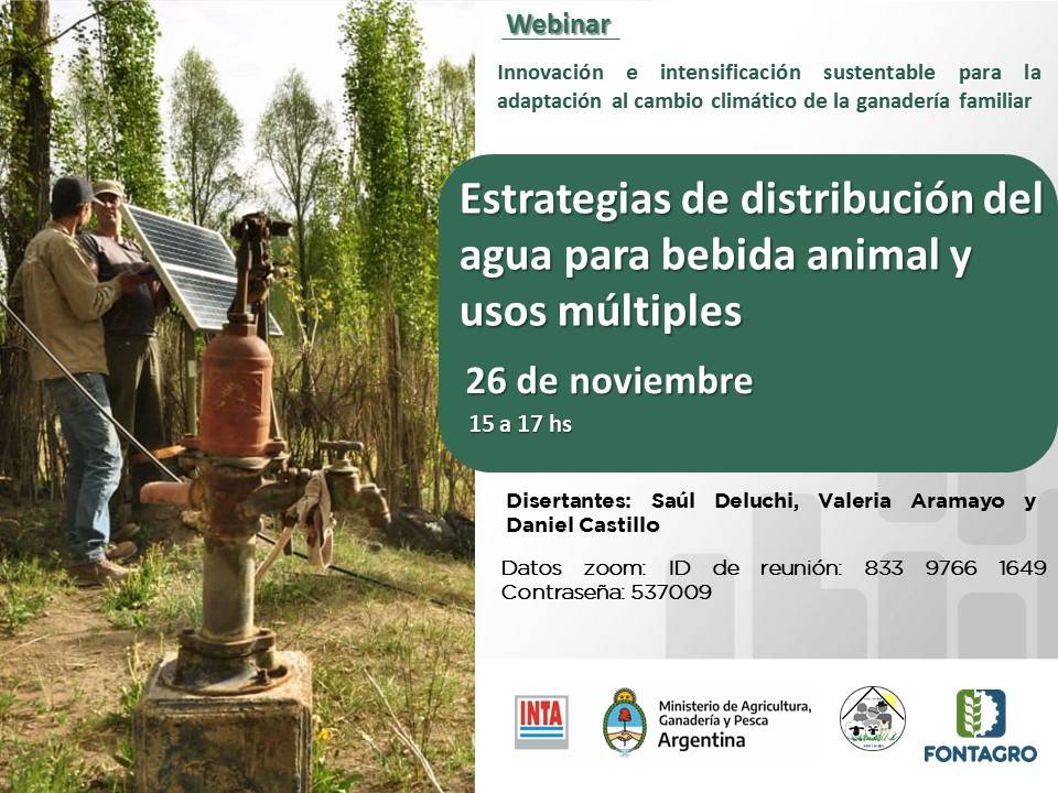 Webinar: Estrategias de distribución del agua del campo para bebida animal y usos múltiples.