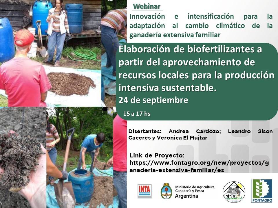 Webinar: Elaboración de biofertilizantes a partir del aprovechamiento de recursos locales para la producción intensiva sustentable. 