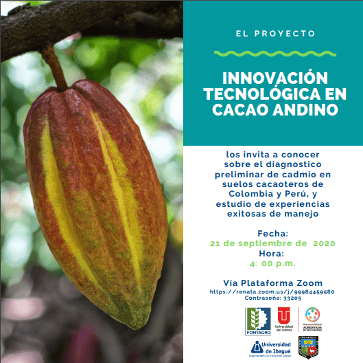 Conference online:   Cadmium in cocoa in areas of Colombia and Peru