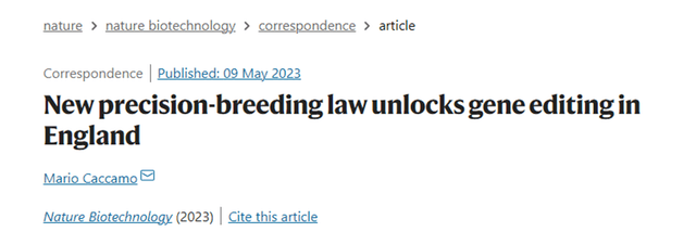 New precision-breeding law unlocks gene editing in England