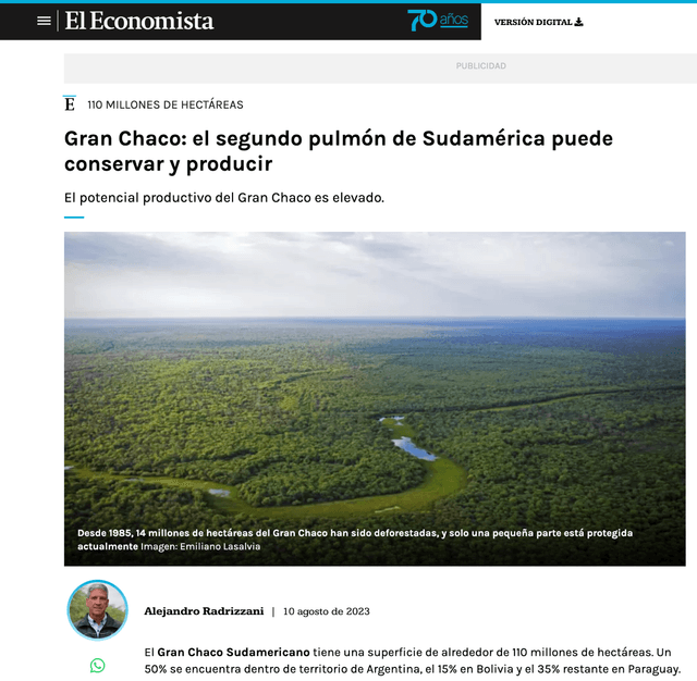 Gran Chaco: el segundo pulmón de Sudamérica puede conservar y producir