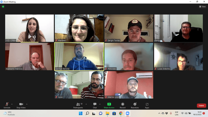 Taller a distancia con facilitadores en Uruguay.