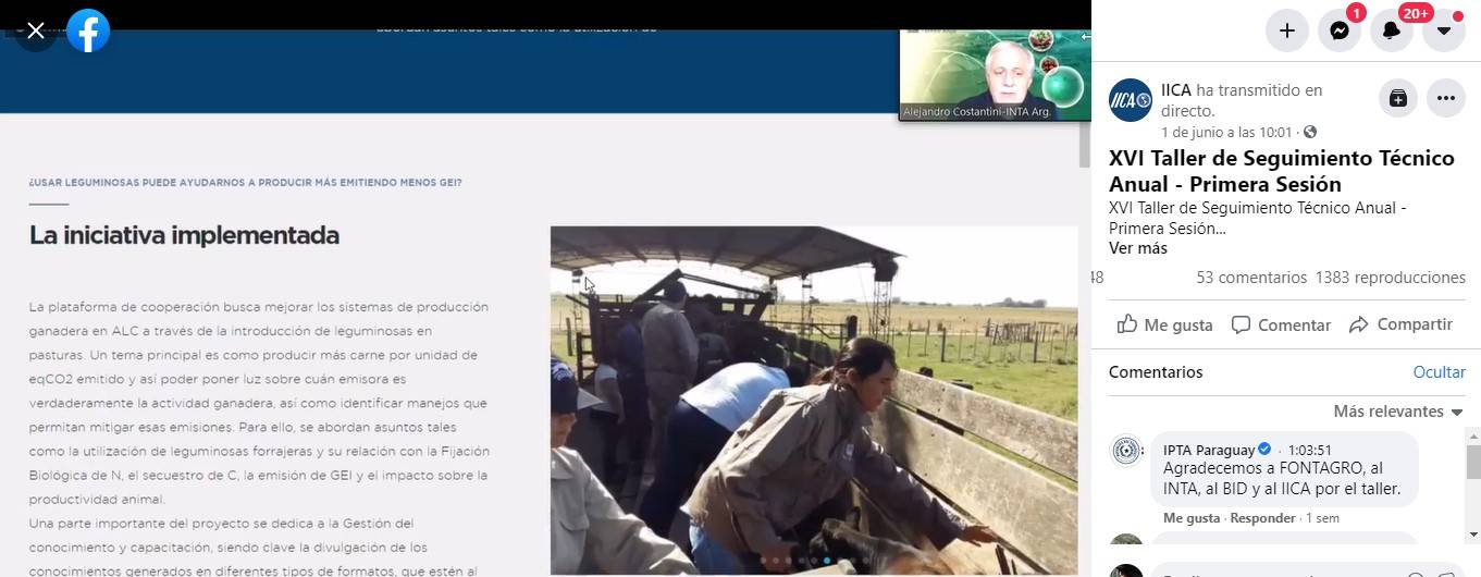 Presentation of the project at the Fontagro Knowledge Week