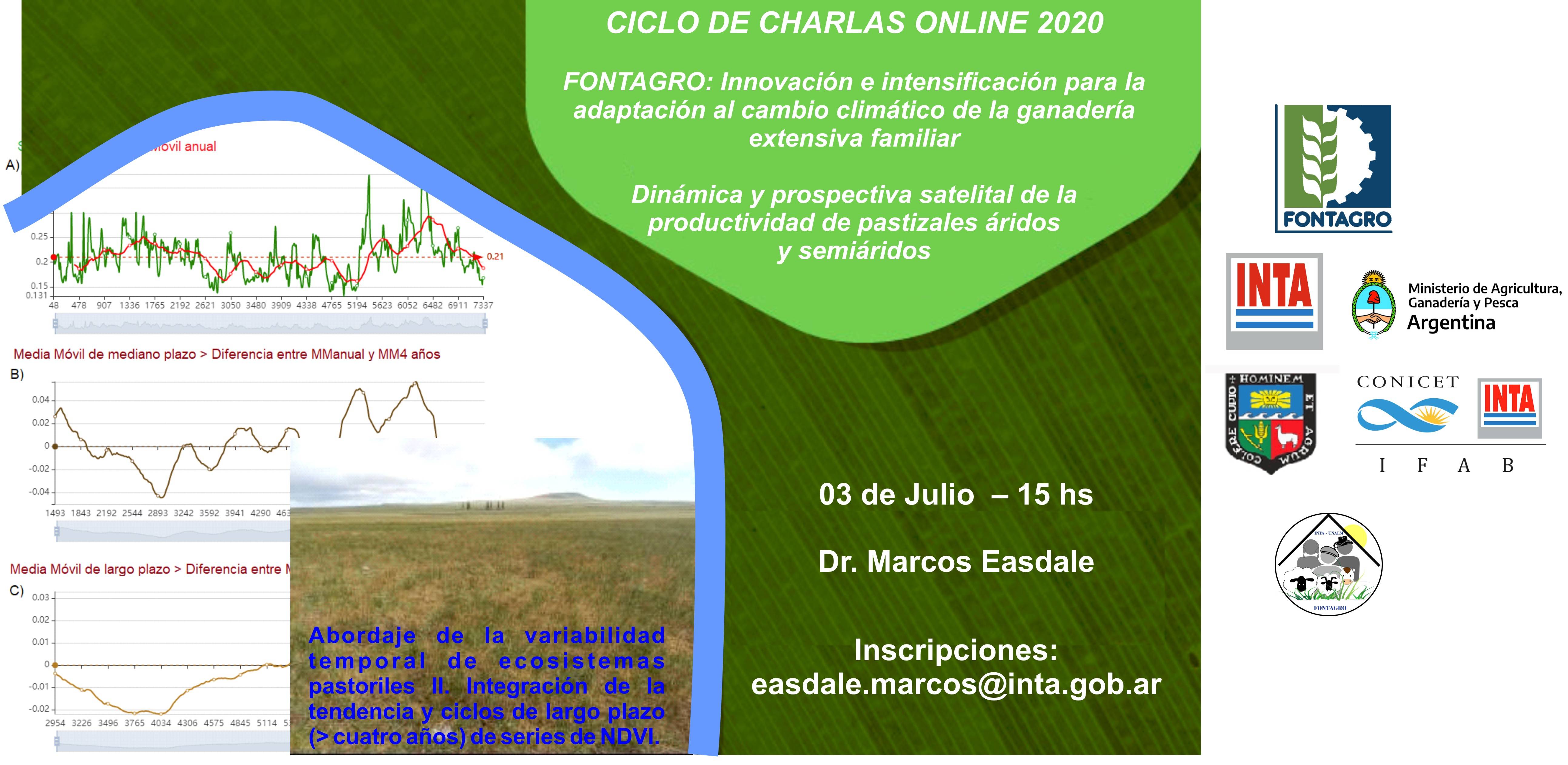 Third online talk: Dynamics and satellite prospective of the productivity of arid and semiarid rangelands.