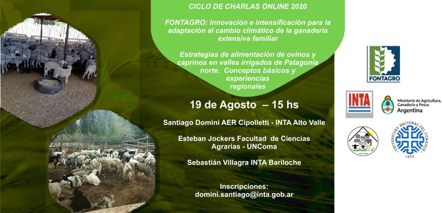 Charla online: Estrategias de alimentación de ovinos y caprinos en valles irrigados