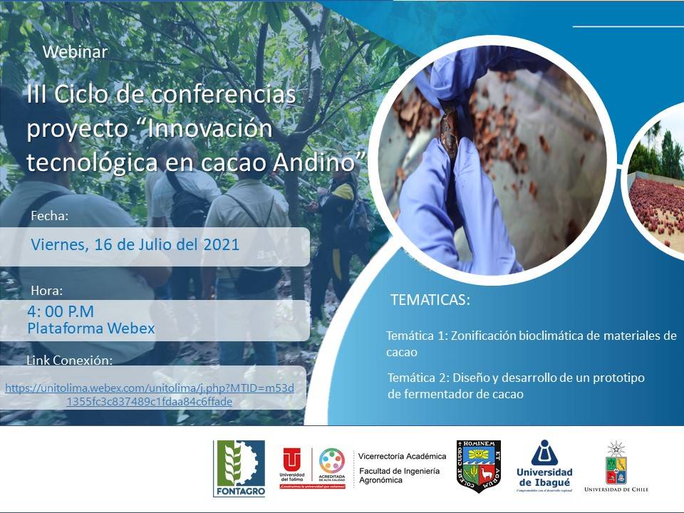 III cycle of conferences - project Technological innovation in Andean cacao