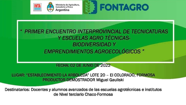 1er. encuentro interprovincial de tecnicaturas y escuelas agrotécnicas-biodiversidad y encuentros agroecológicos