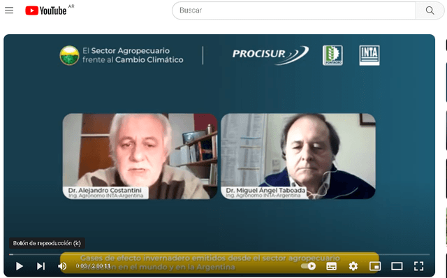 Videos correspondientes al ciclo de Conferencias “El Sector Agropecuario frente al Cambio Climático”