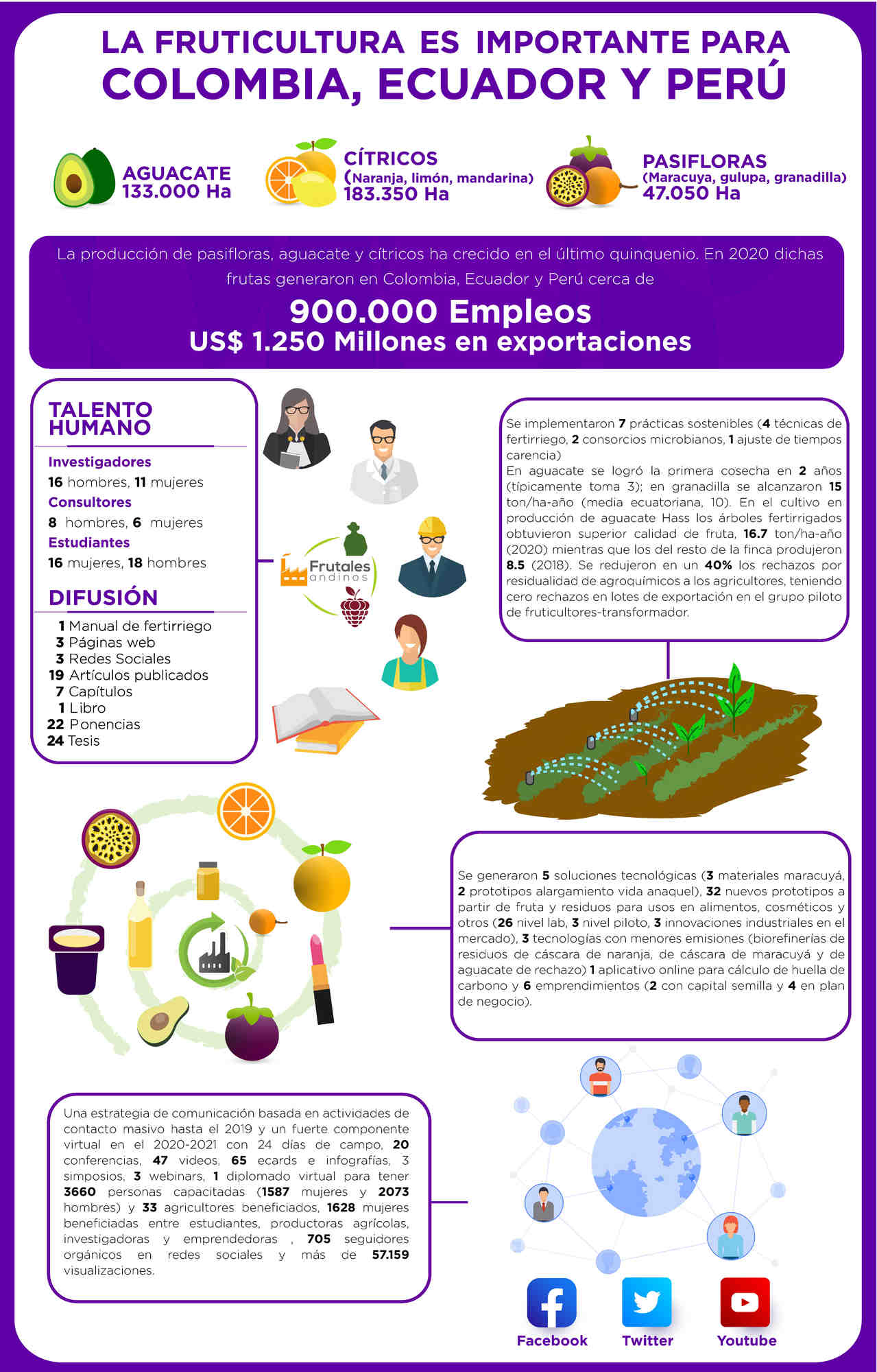 Una mirada rápida al proyecto Productividad y competitividad frutícola Andina