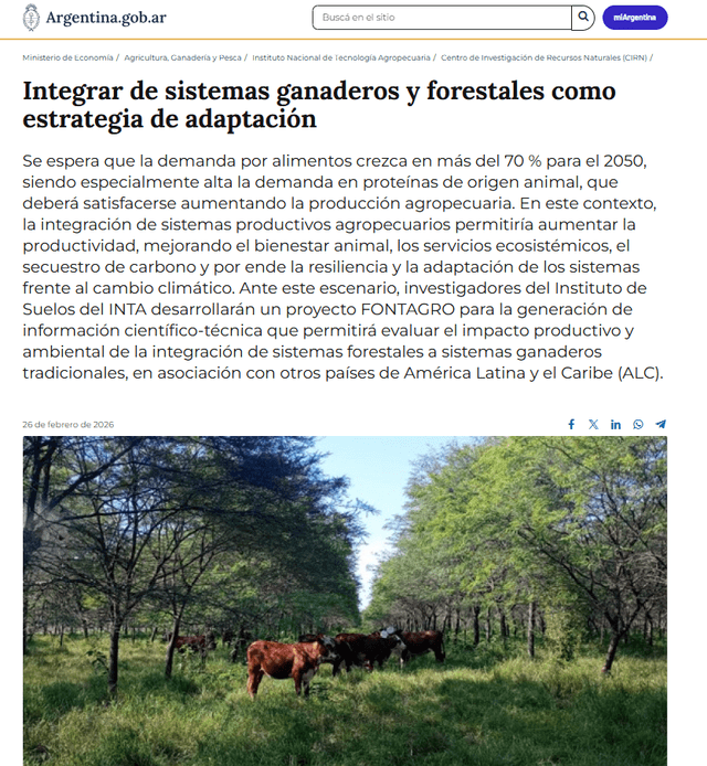 Integrating livestock and forestry systems as an adaptation strategy