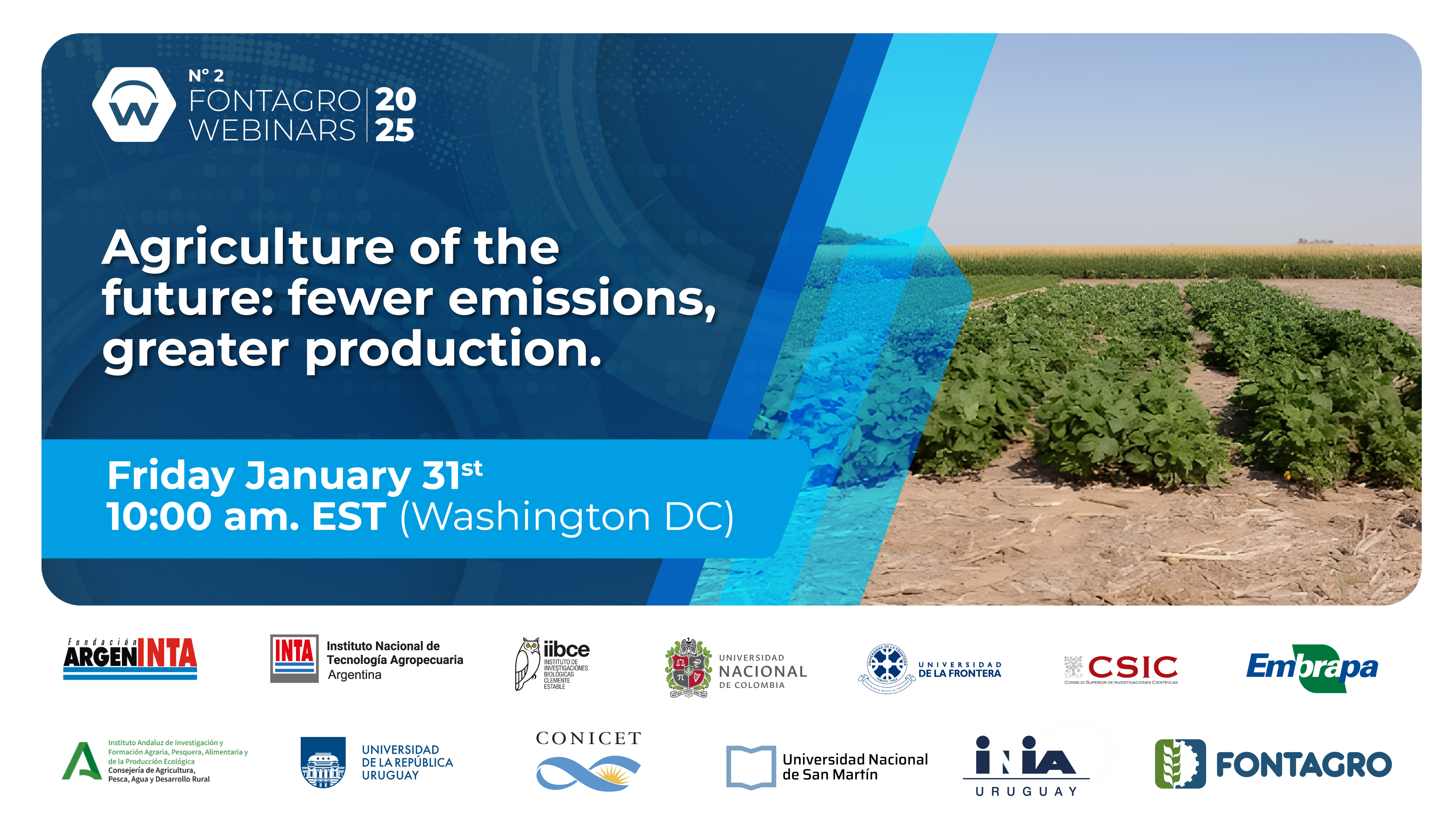 FONTAGRO webinar promotes agriculture with lower emissions and improved production