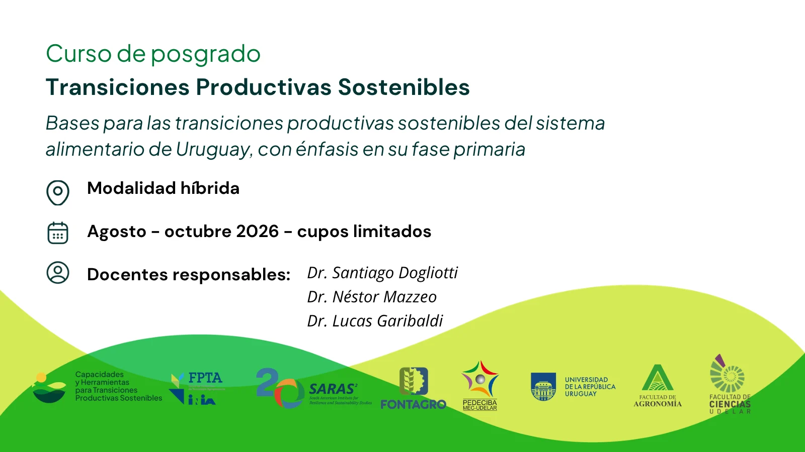 Postgraduate Course on Sustainable Productive Transitions 2026