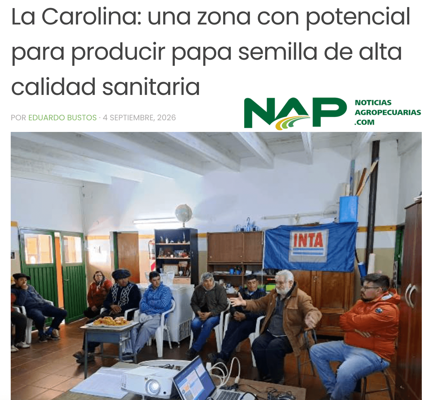 La Carolina: an area with potential to produce high-quality sanitary seed potatoes