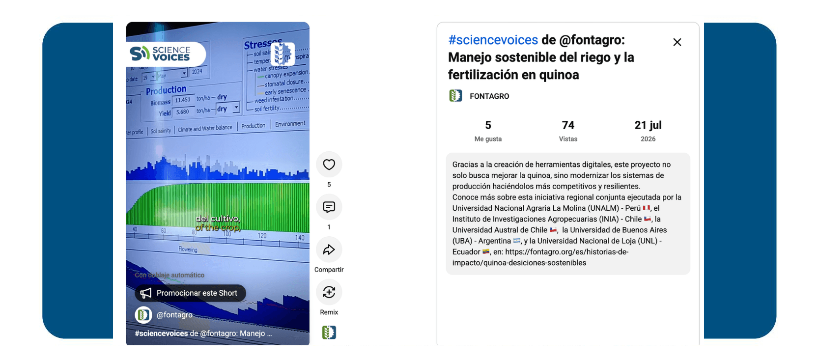 Sciencevoices, Patricio Sandaña: Sustainable irrigation and fertilization management in quinoa